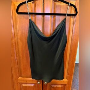 Zara Black Camisole with Chain Straps